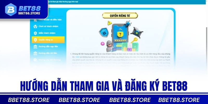 Hướng dẫn tham gia và đăng ký bet88